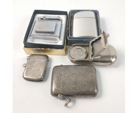 Smoking paraphenalia to include a COLIBRI 'one-handed' cigarette lighter in original box, one other Colibri lighter and three