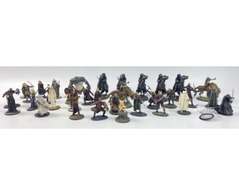 A quantity of NLP LORD OF THE RINGS figures to include good guys: Sam &amp; Frodo, Gandalf the Grey Aragorn, Legolas, Boromir
