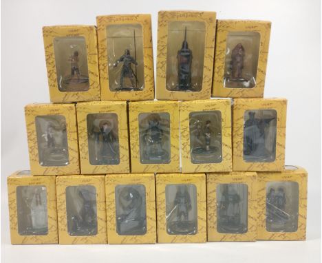 LORD OF THE RINGS - 15 boxed NLC figures by EAGLEMOSS to include good guys and bad guys: Frodo and Bilbo, Merry and Pippin, S