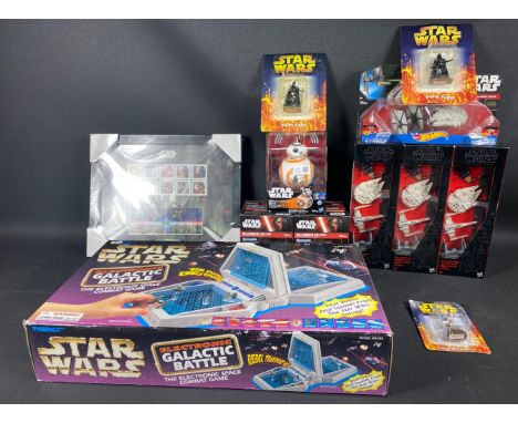STAR WARS figures, all boxed as new,  to include HOT WHEELS Tie Fighter v Millennium Falcon (CGW95), two Millennium Falcons c