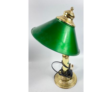 A fabulous desk lamp with green shade and plug. Dimensions -  44cm. Condition. Good condition.Approx 1 pieces