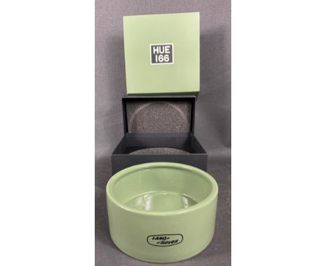LAND ROVER ENTHUSIASTS OUT THERE! Boxed as new LAND ROVER HUE 166 green ceramic dog bowl 19x8cmApprox 1 pieces
