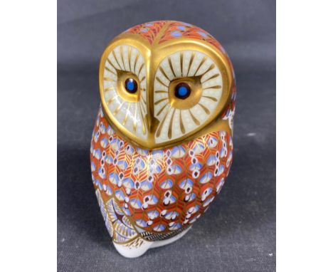 ROYAL CROWN DERBY gold button OWL approx 12cm tallApprox 1 pieces