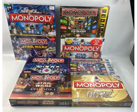 MONOPOLY - sealed Star Wars: The Clone Wars, Star Wars Episode1 and Star Wars: Saga Edition plus a sealed James Bond 007, and