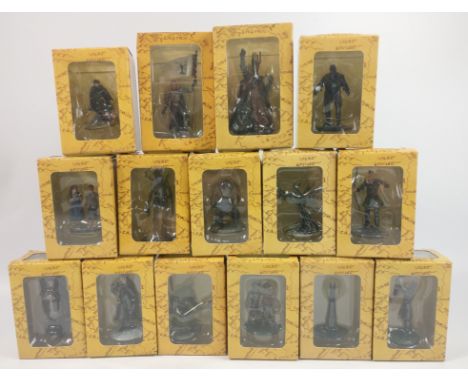 LORD OF THE RINGS - 15 boxed NLC figures by EAGLEMOSS to include good guys and bad guys: Legolas, Sam and Frodo, Aragorn, Bor
