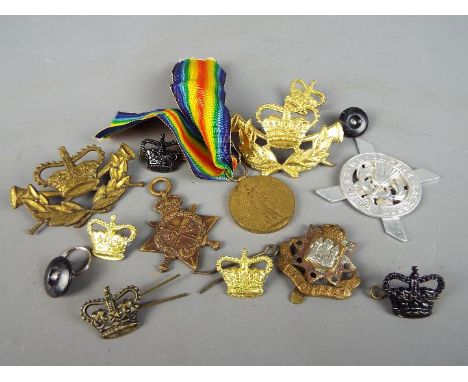 Two unrelated World War One (WWI) medals comprising 1914-1915 Star named to G-9032 PTE J. H. PRETIOUS MIDDX R. and a Victory 