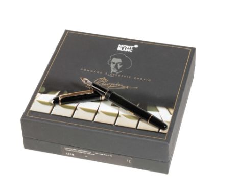 MONT BLANC  MEISTERSTUCK FOUNTAIN PEN in homage to Frederick Chopin, in original box with CD