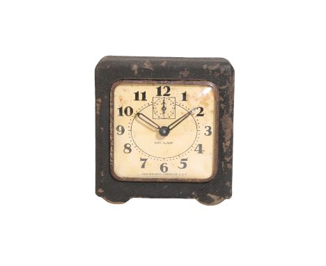 WAR TIME ALARM CLOCK Lady Winston, Connecticut, USA,&nbsp; with key-wind movement, the white dial with black Arabic numerals,