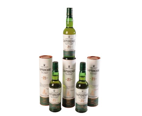 LAPHROAIG SINGLE MALT SCOTCH WHISKY,  AGED 21 YEARS limited edition release to celebrate the 21st anniversary of the Friends 