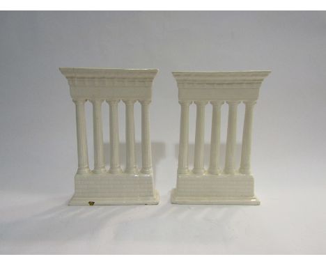 A pair of ceramic "Grand Tour" style columns, a/f