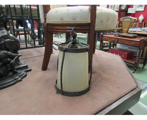 An Arts &amp; Crafts style hanging light shade