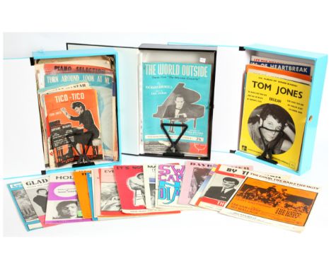 A large collection of Vintage Sheet Music and Record Catalogues. Includes sheet music from artists: Tom Jones, The Dave Clark
