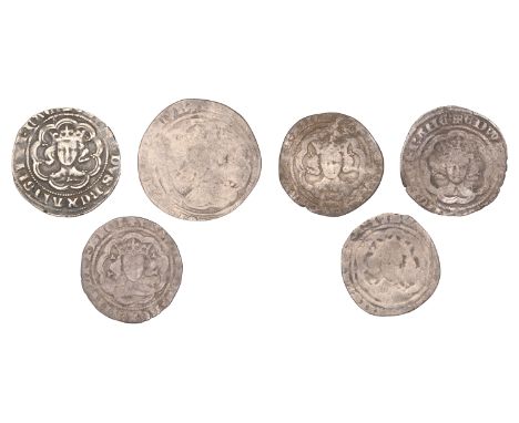 Edward III, Pre-Treaty period, Halfgroat, series D, London, mm. cross 1 [broken], 2.11g/7h (N 1154; S 1575); together with a 
