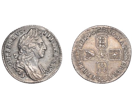 William III (1694-1702), Shilling, 1696y, first bust (ESC 1191; S 3502). A few minor marks, otherwise good very fine £200-£26