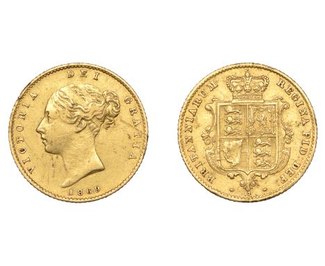Victoria (1837-1901), Half-Sovereign, 1869, die 17 (M 444; S 3860). Scuffed, very fine  £160-£200