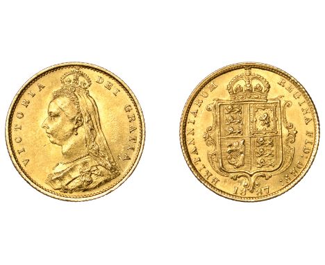 Victoria (1837-1901), Half-Sovereign, 1887 (M 478F; S 3869). A few minor marks, otherwise extremely fine £150-£180