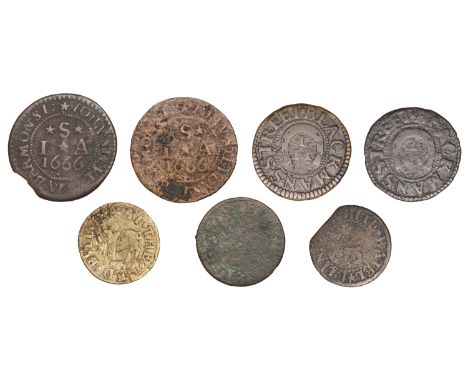SOUTHWARK, Battle Bridge, Eliner White, Farthing, 1.02g/6h (E 334; N 4759; BW. 150); Bermondsey Street, George Cave, Farthing