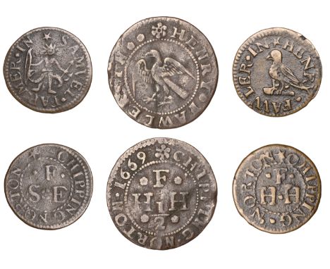 Chipping Norton, Samuel Farmer, Farthing, 1.05g/6h (M 67; N 3614, this piece; BW. 64); Henry Fawler, Farthing, 1.14g/12h (M 6