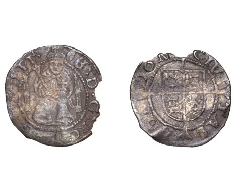 An Extremely Rare Sovereign Penny of Edward VI   Edward VI (1547-1553), Third period, Fine issue, Penny, Sovereign type, Lond