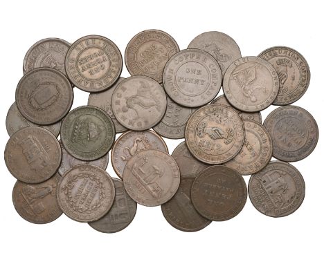 19th Century Tokens, WARWICKSHIRE, Birmingham, Union Copper Co, Penny, 1812, 28.83g/12h (W 366); YORKSHIRE, Bradford, Workhou