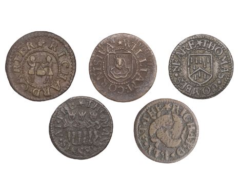 Oxford, Richard Carter, Farthing, 0.99g/12h (L 34; N 3685; BW. 128); Thomas Combes, Farthing, 1.16g/6h (L 37; N 3771, this pi