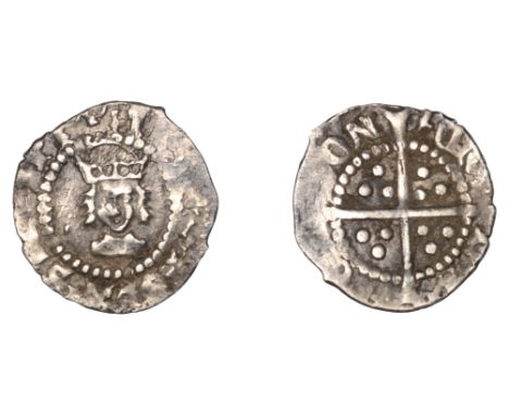 Henry VIII (1509-1547), Second coinage, Halfpenny, London, mm. arrow (?), 0.38g/1h (Whitton iv; N 1815; S 2356). Peripheral w