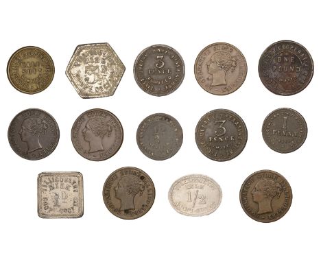 CLACKMANNANSHIRE, Tillicoultry, Tillicoultry CS, Farthings (5, three variants) (R 1, 2 (2), 3 (3); Withers 7540 and var.); Ti