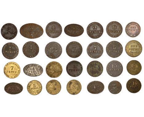 ANGUS, Forfar, Forfar Free Trade Association, 2 Shillings and Pound (R 7, 10), Forfar High Street Association, Eightpence (R 
