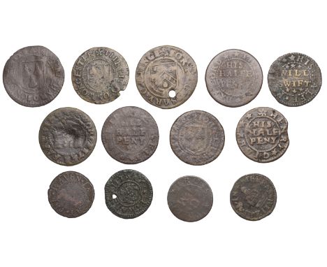 WORCESTERSHIRE, Evesham, Phillipp Ballord, Halfpenny, 1664, 1.99g/3h (N 5673; BW. 46), Peter Cross, Farthing, 1649, 0.93g/6h 