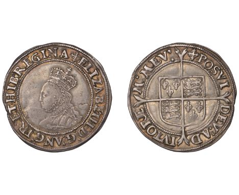 Elizabeth I (1558-1603), Second issue, Shilling, mm. cross-crosslet, bust 3C, 6.22g/12h (N 1985; S 2555). Full round flan, mi