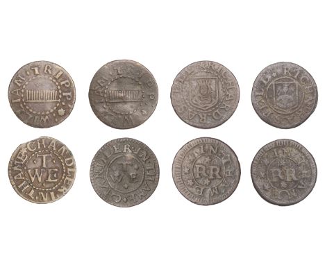 Thame, Richard Rastell, Farthings (2), 1.11g/6h (M 137; N 3800; BW. 205 var.), 1.37g/12h (M 135; N 3801, this piece; BW. 205)