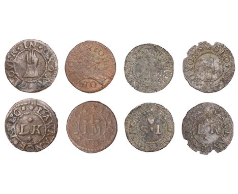 Oxford, Seth Ireland, Farthing, 0.66g/12h (L 61; N 3752; BW. 148); John Johnson, Farthing, 1666, 1.10g/12h (L 62; N 3699; BW.