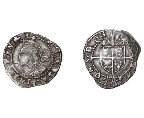 Elizabeth I (1558-1603), Fourth issue, Threefarthings, 1573, mm. acorn, bust 5B, reads e d g rosa sine spina, 0.31g/4h (N 200