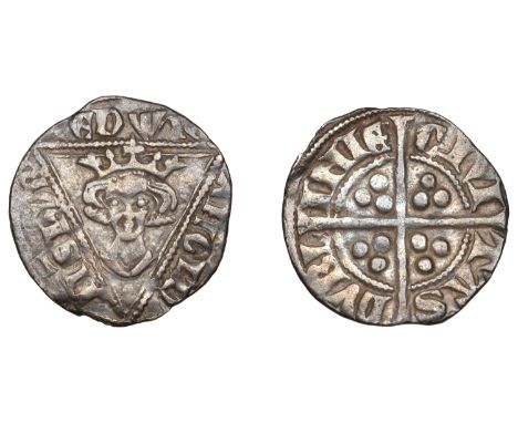 Edward I (1272-1307), Second coinage, Penny, class IVa, Dublin, single pellet below bust, large letters on rev., 1.34g/7h (S 