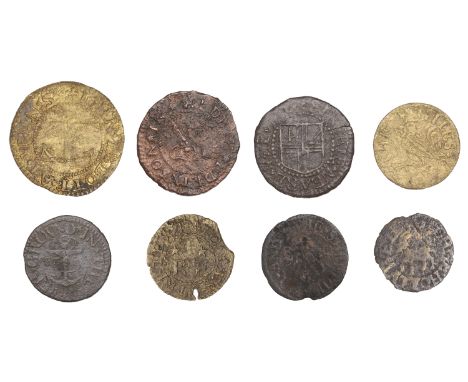 SOUTHWARK, Tooley Street, Edeth Edlinson, Halfpenny, 1665, 1.55g/12h (E 967; N 5111; BW. 437), John Ibbott, Halfpenny, 1.07g/