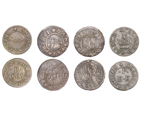 Oxford, William Potter, Farthing, 0.67g/6h (L 79; N 3715b, this piece; BW. 161); Daniell Prince, Farthing, 1667, 0.71g/3h (L 