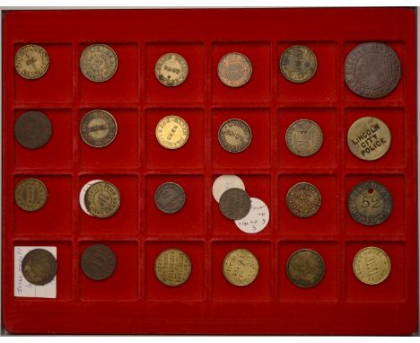 Miscellaneous Tokens and Checks, LINCOLNSHIRE, Lincoln, [George] Bainbridge, zinc ‘Farthing’, 24mm (W 2005 (a)); Black Boy, J