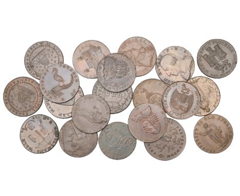 18th Century Tokens, NORFOLK, Norwich, Nathaniel Bolingbroke, Halfpenny, 1792, 10.42g/6h (DH 15), Joseph Clarke, Halfpenny, 1