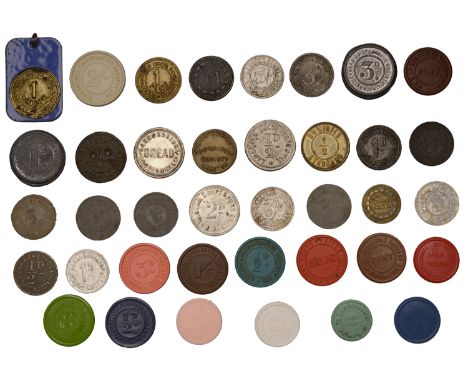 DUMFRIES-SHIRE, Carronbridge, Carronbridge CSL, Halfpenny, Pennies (3, different), Threepences (3, different), Sixpence, Shil