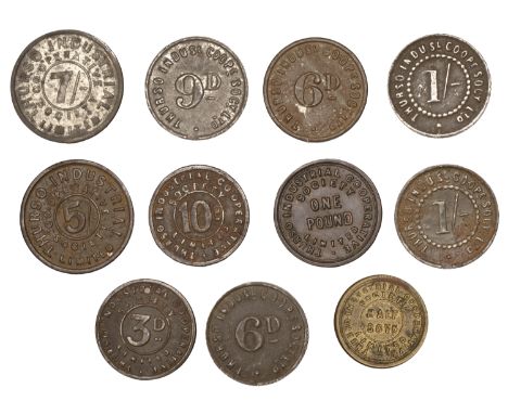 CAITHNESS, Thurso, Thurso ICSL, Threepence, Sixpences (2, different), Ninepence, Tenpence, Shillings (2, different), 5 Shilli