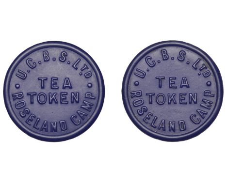 BUTE, Rothesay, United Co-op Baking SL, Roseland Camp, Tea Token (R 3). Extremely fine; believed the only Co-op check issued 