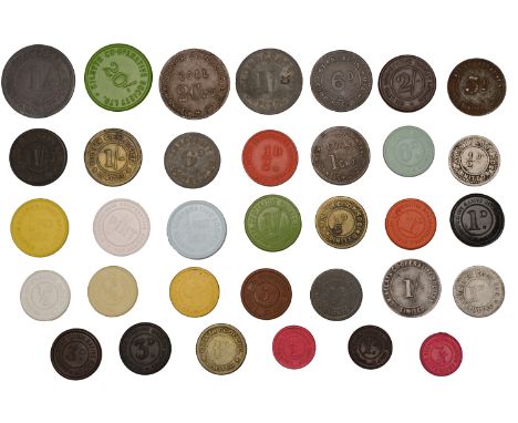 STIRLINGSHIRE, KIlsyth, Kilsyth CSL, Halfpence (2, different), Pennies (2, different), Sixpence, Shilling, Halfpence (2, diff
