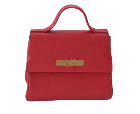 
	
		William &amp; Son, Mini Bruton, a red leather day bag, with handle and detachable shoulder strap, gold tone hardware, th