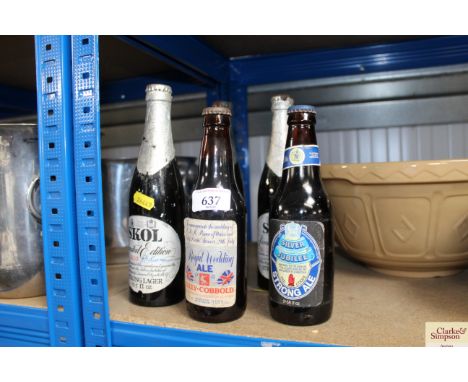 Five bottles of vintage ales