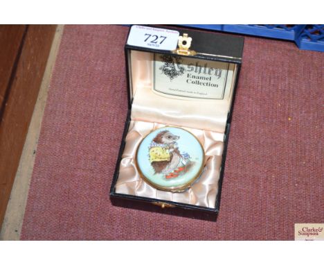 A House of Ashley trinket box decorated with a Hedgehog