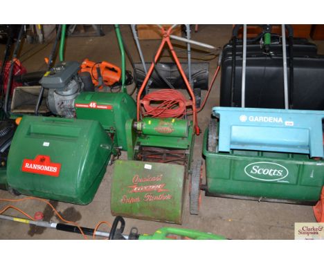 A vintage electric Qualcast cylinder mower 