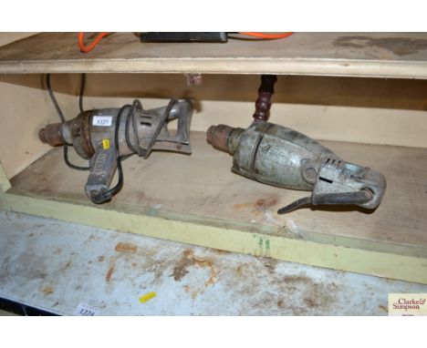 Two vintage Wolf Electric drills
