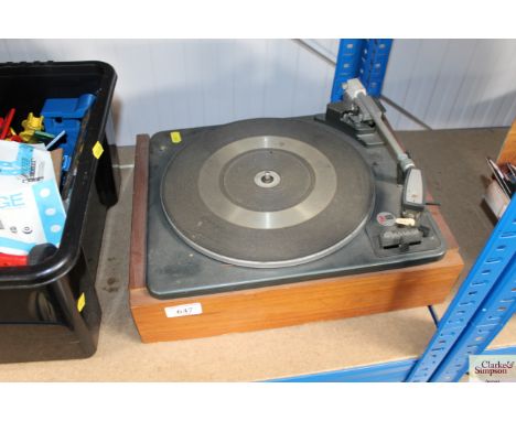 A Garrard turntable, sold as a collectors item