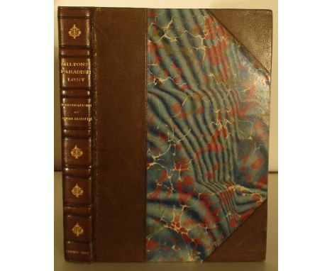 MILTON (John) Paradise Lost, illustrated by John Martin, London: Charles Tilt 1833, large 8vo, 24 mezzotints as required, som