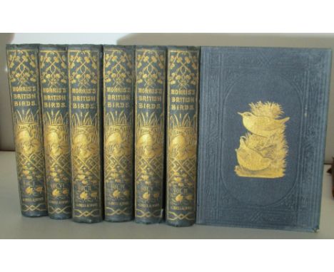 MORRIS (Rev. F. O.) A History of British Birds, second edition, 1870, 8vo, in six volumes, numerous colour plates, generally 